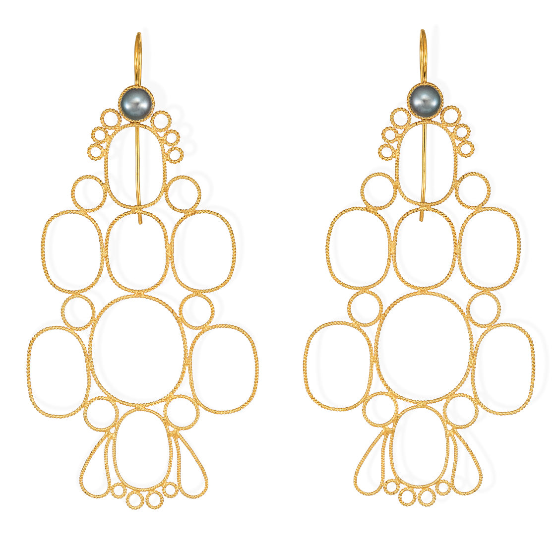 CHRISTINA SOUBLI | Queen Hook Earrings with pearls