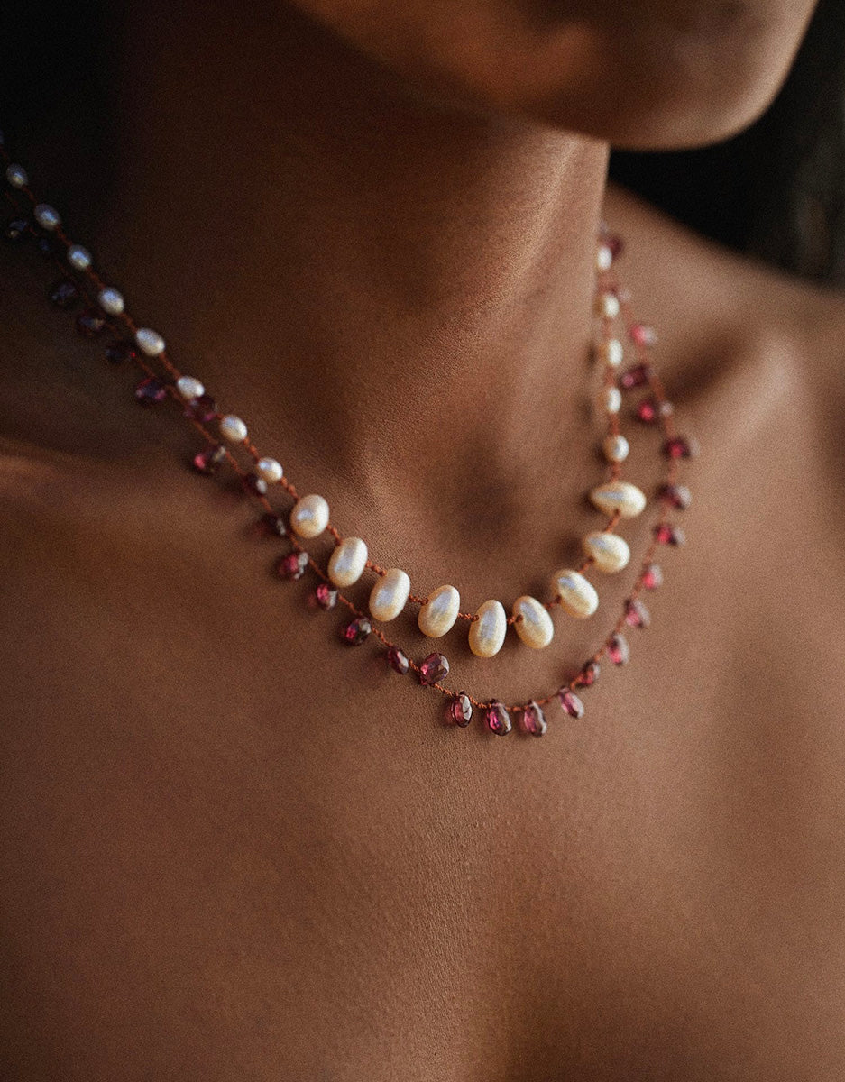 IVARENE | Bird Drops &amp; Beads necklace with pearls