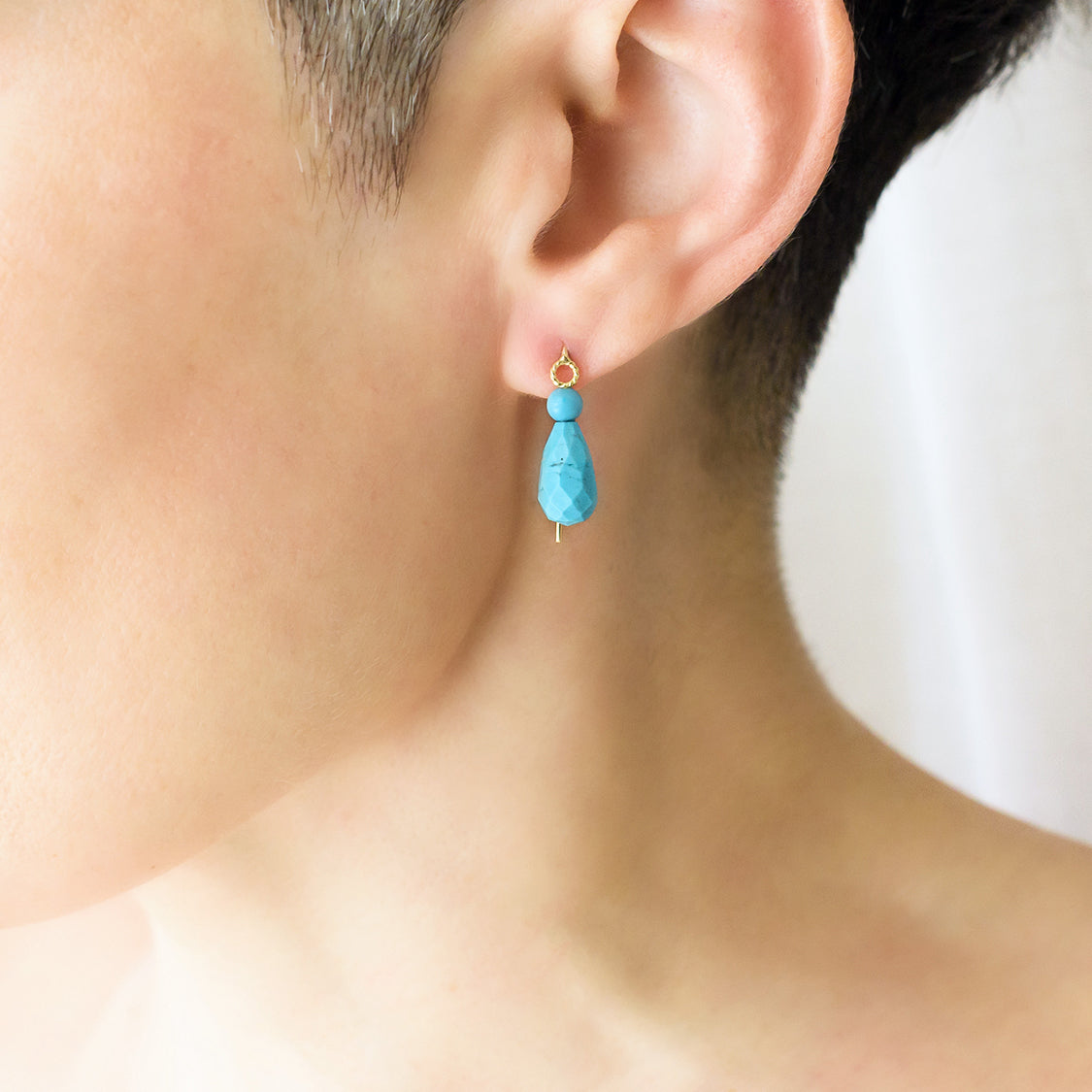 CHRISTINA SOUBLI | Drop earrings with turquoise