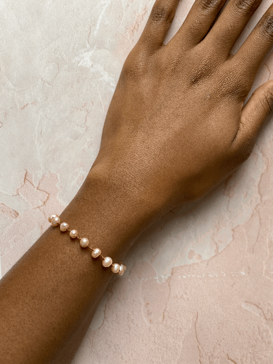 IVARENE | Bird bracelet with pearls