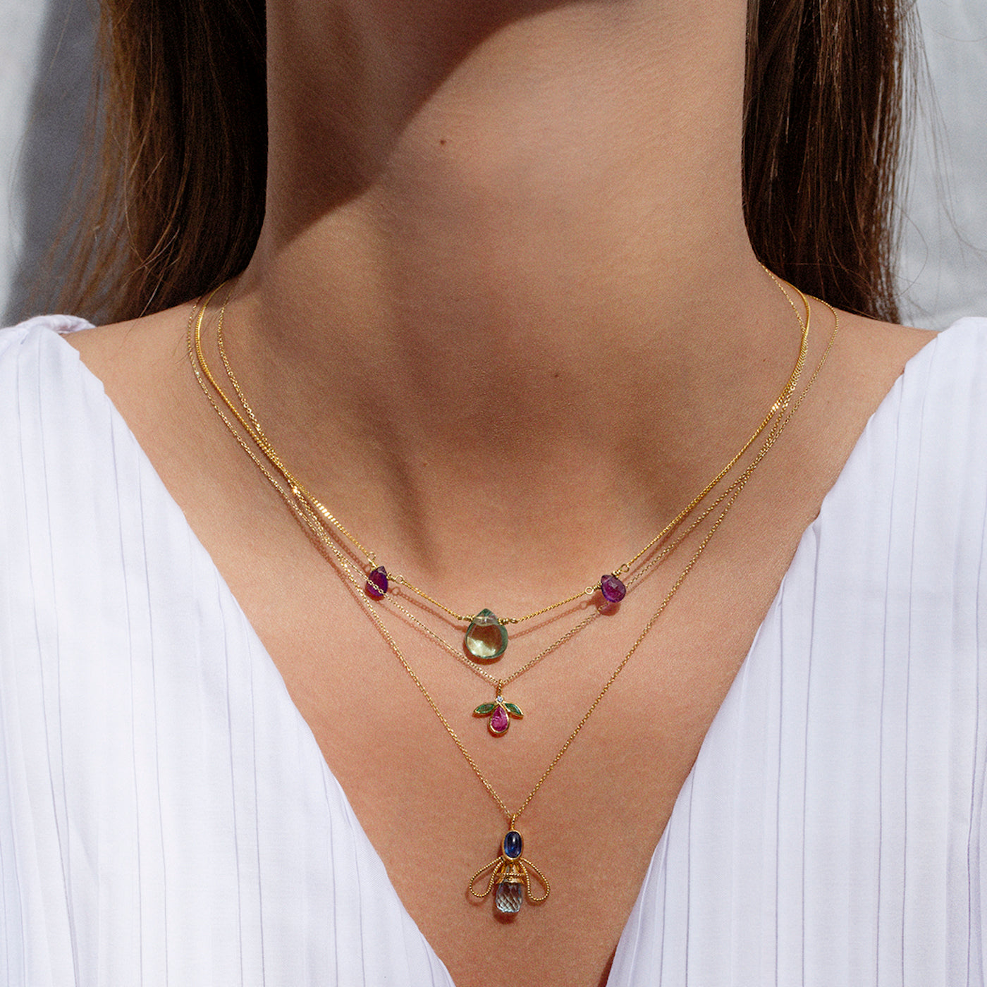 CHRISTINA SOUBLI | Fly Pendant with Emerald