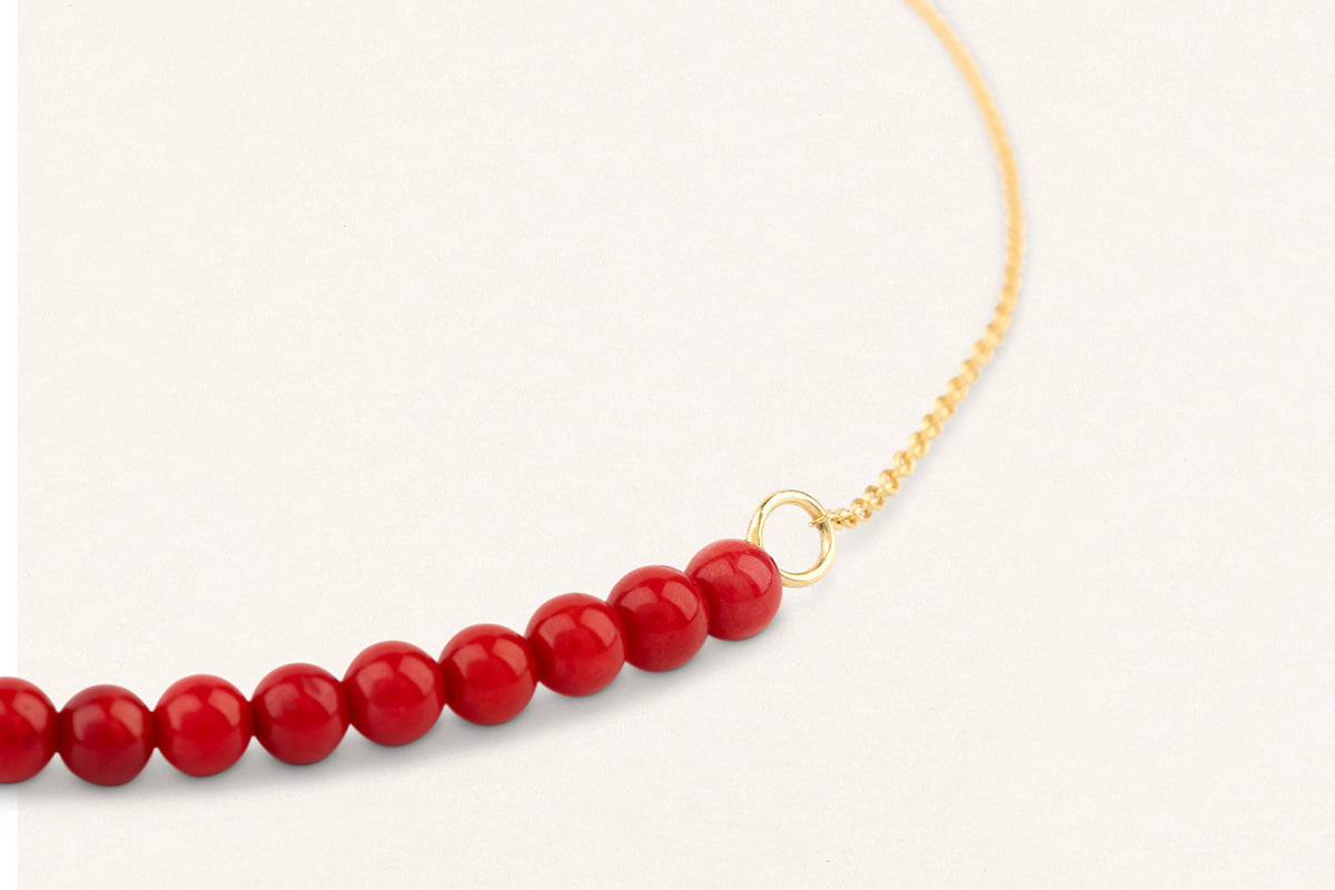 AVALON | Red round corals bracelet