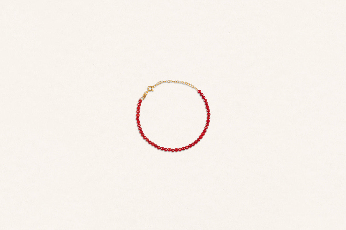 AVALON | Red round corals bracelet