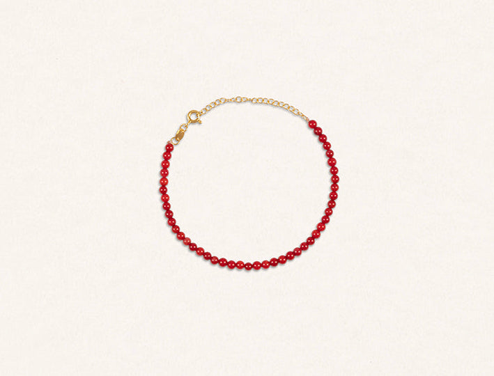AVALON | Red round corals bracelet