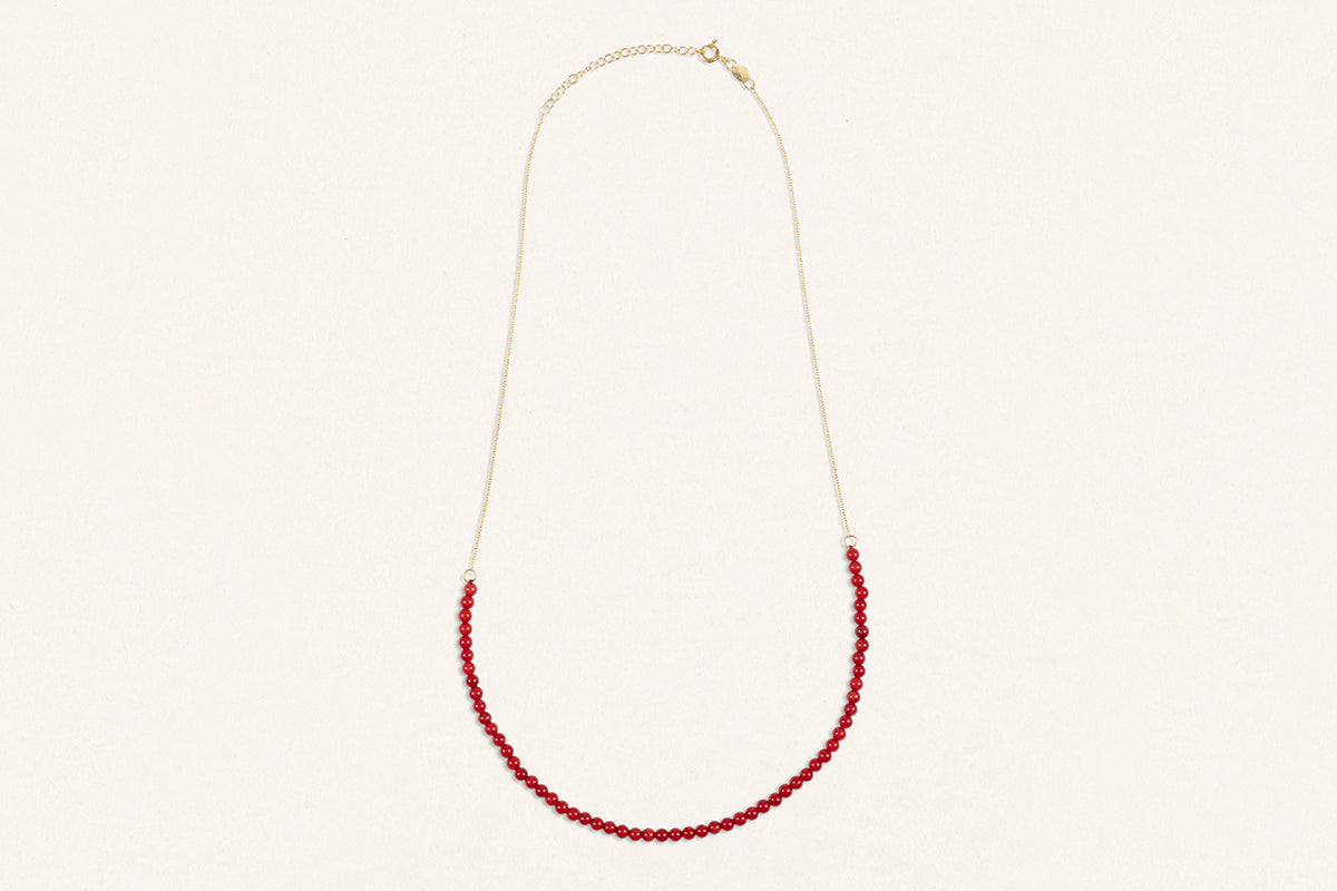 AVALON | Red round coral necklace