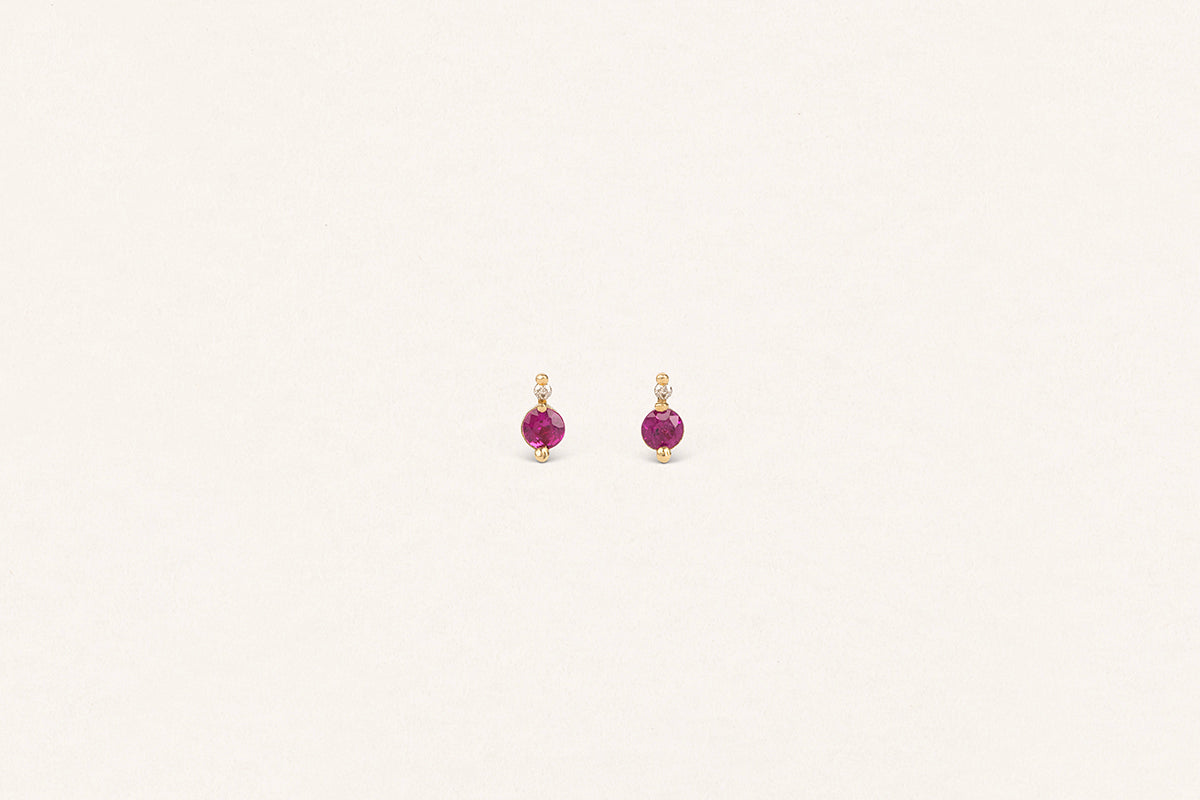 AVALON | Rubies & diamonds stud earrings