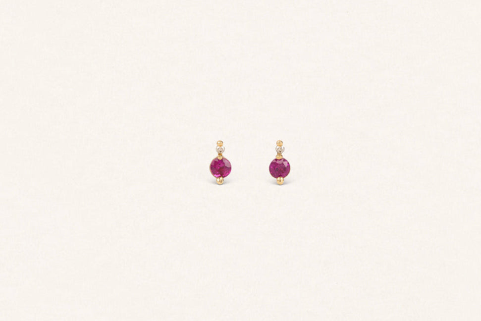 AVALON | Rubies & diamonds stud earrings