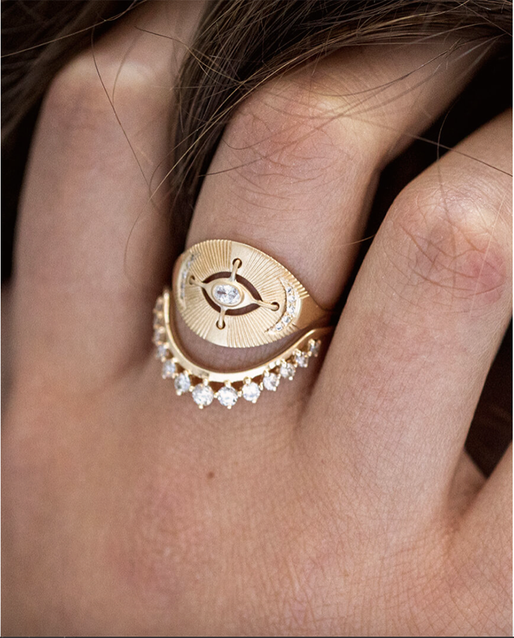 CELINE DAOUST | Eye & Moon ring