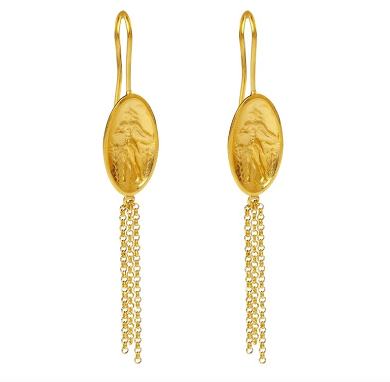 DANAI GIANNELLI | Dimitra earrings with chain