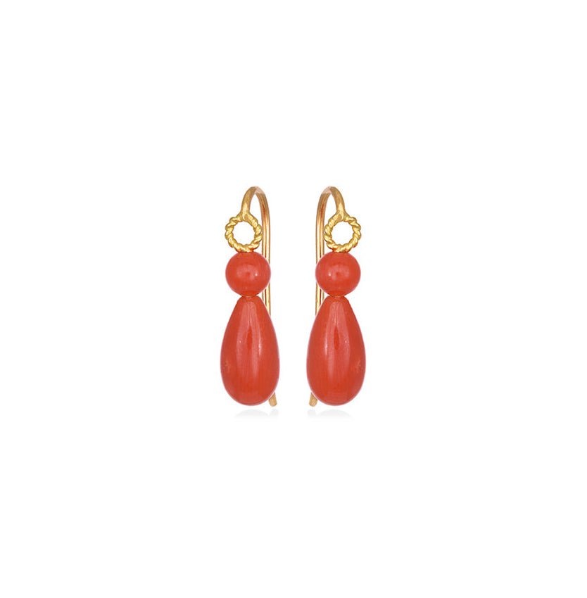 CHRISTINA SOUBLI | Drop earrings with corals