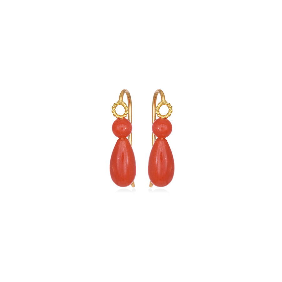 CHRISTINA SOUBLI | Drop earrings with corals