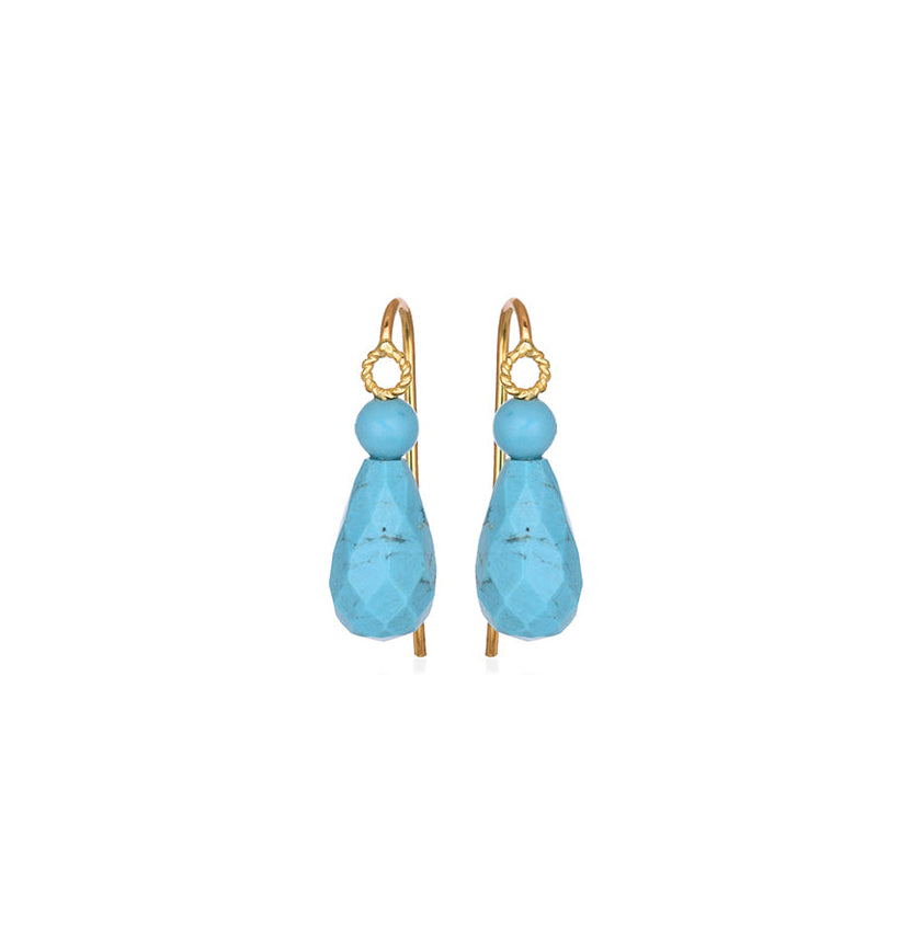CHRISTINA SOUBLI | Drop earrings with turquoise
