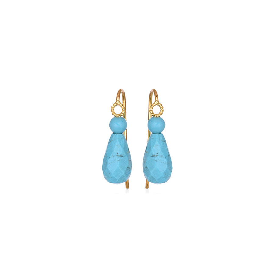 CHRISTINA SOUBLI | Drop earrings with turquoise