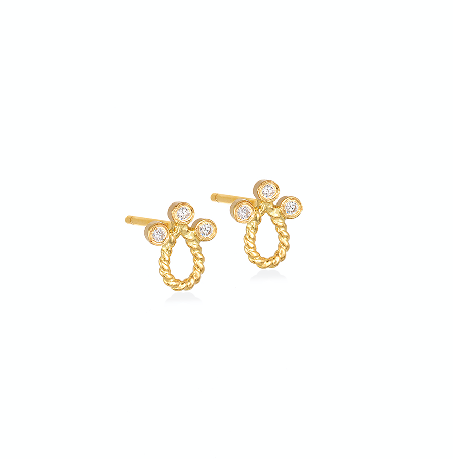 CHRISTINA SOUBLI | Dentelles studs with diamonds