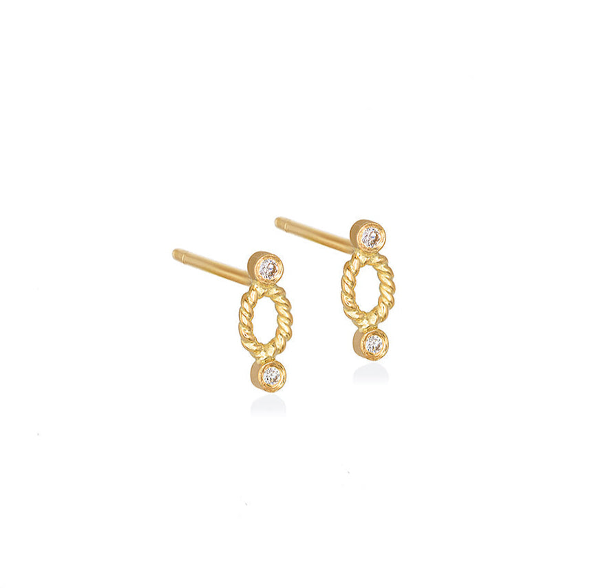 CHRISTINA SOUBLI | Dentelles studs with diamonds