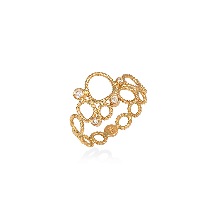 CHRISTINA SOUBLI | Lace ring | diamonds