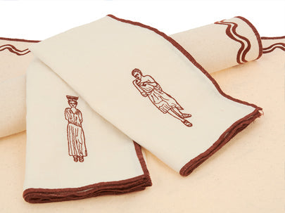 ANCIENT GREEK SANDALS | Set of 4 napkins