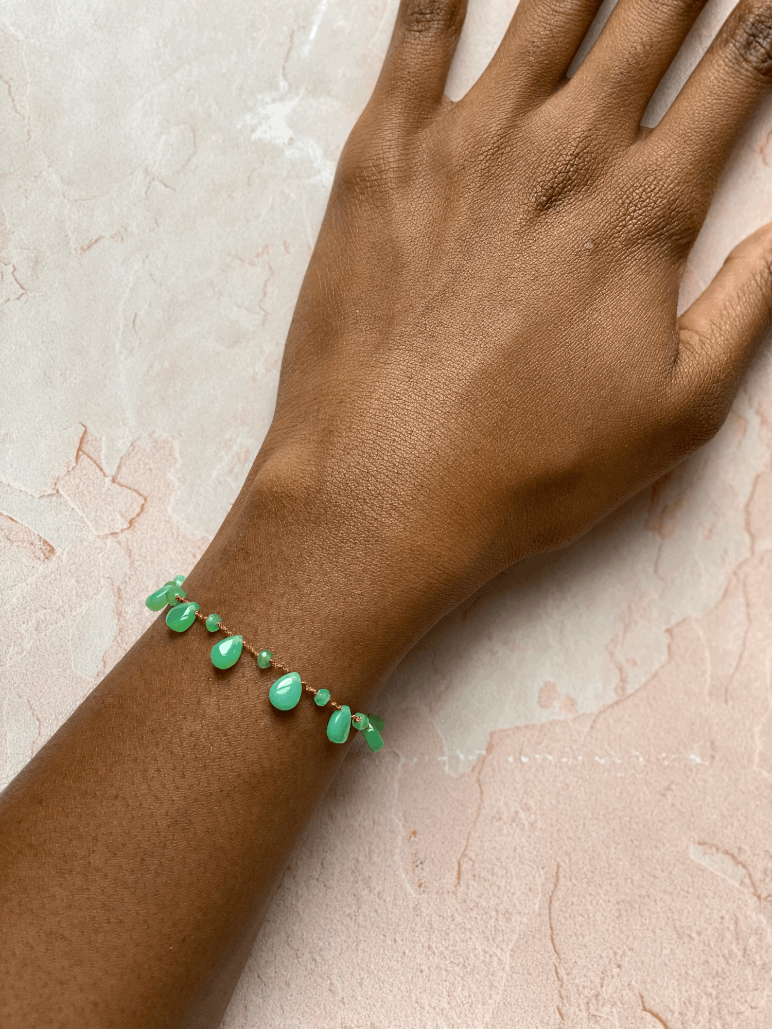 IVARENE | Evergreen bracelet with chrysoprase