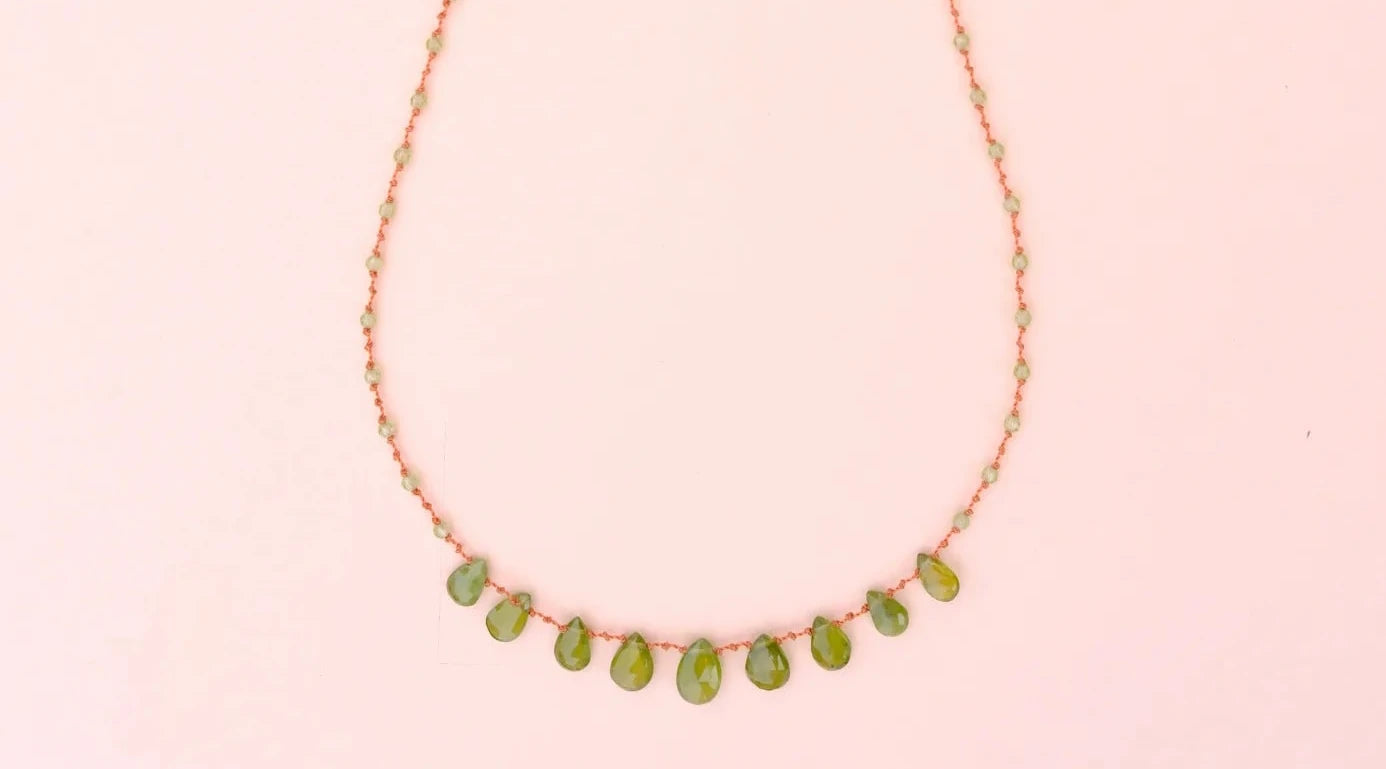 IVARENE | 9 Gouttes Necklace with Vesuvianite