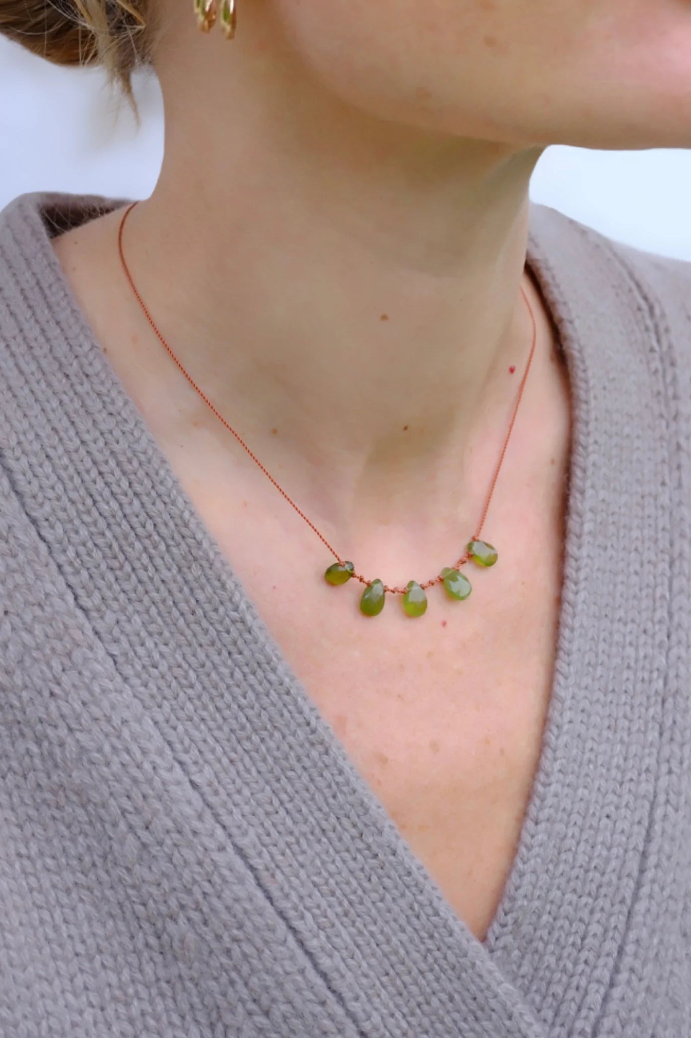 IVARENE | 5 gouttes Necklace with Vesuvianite