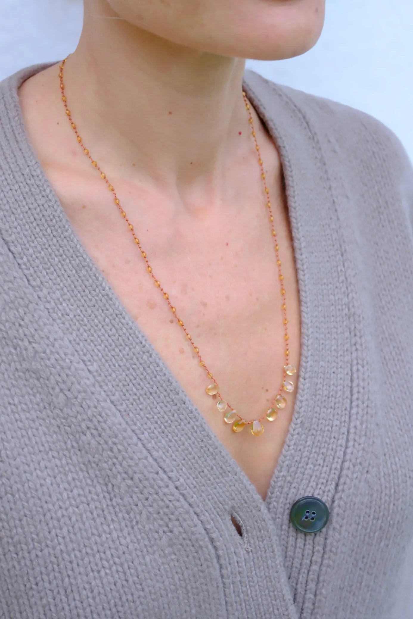 IVARENE | 9 gouttes Necklace with Citrine