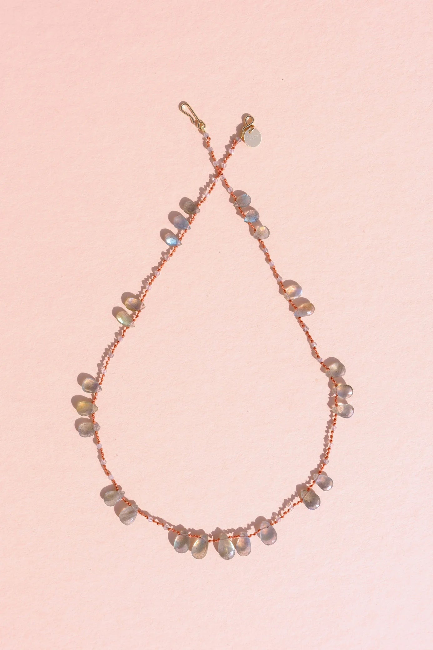 IVARENE | Offset Necklace with Labradorite