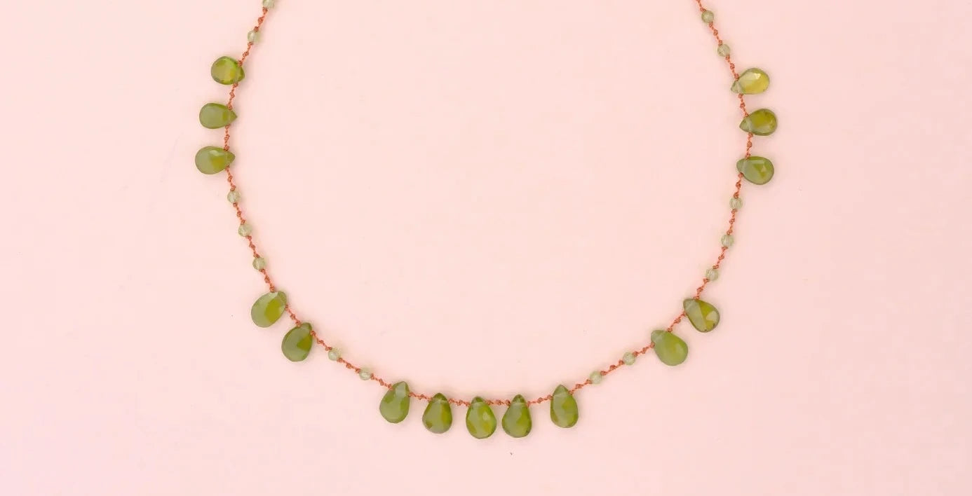 IVARENE | Offset Necklace with Vesuvianite