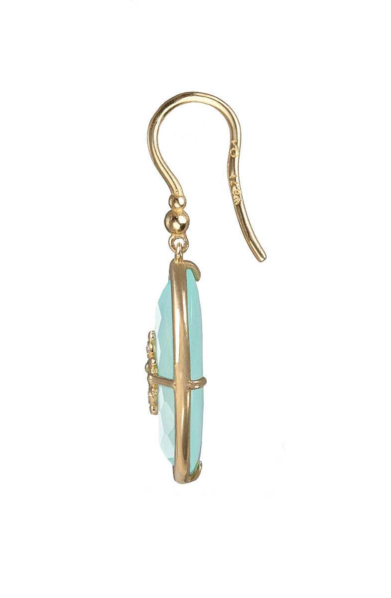 DANAI GIANNELLI | Paradiso Perduto earrings | aqua blue chalcedony