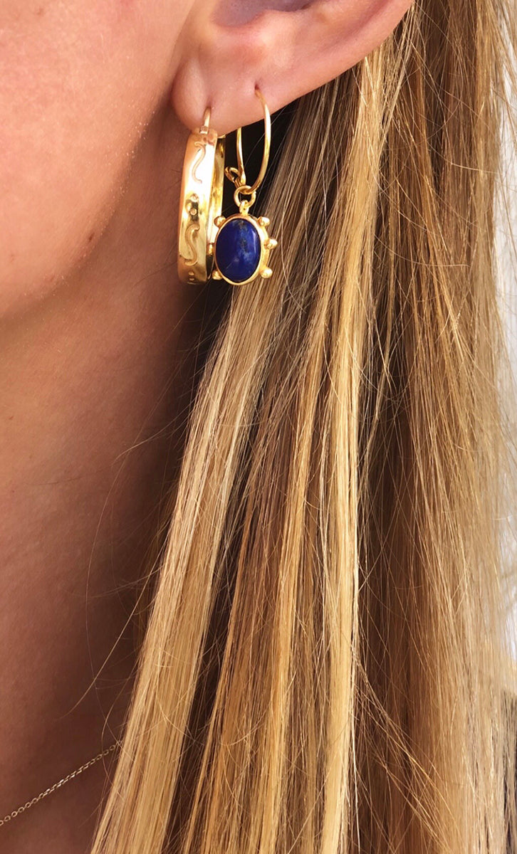 DANAI GIANNELLI | Lapis earrings deep blue