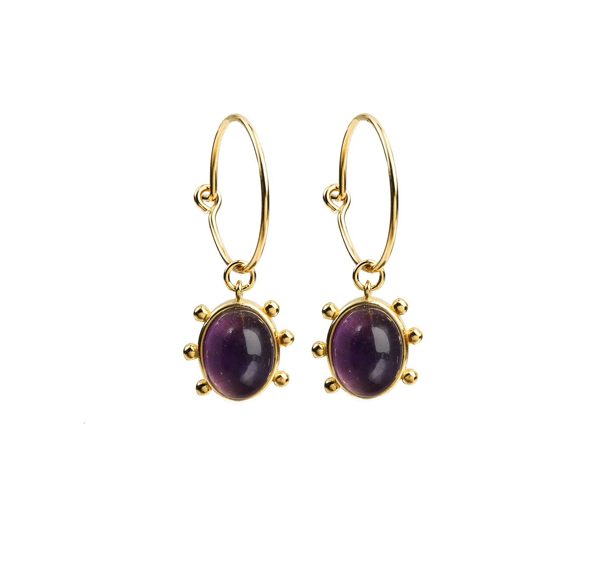 DANAI GIANNELLI | Amethyst earrings warm purple