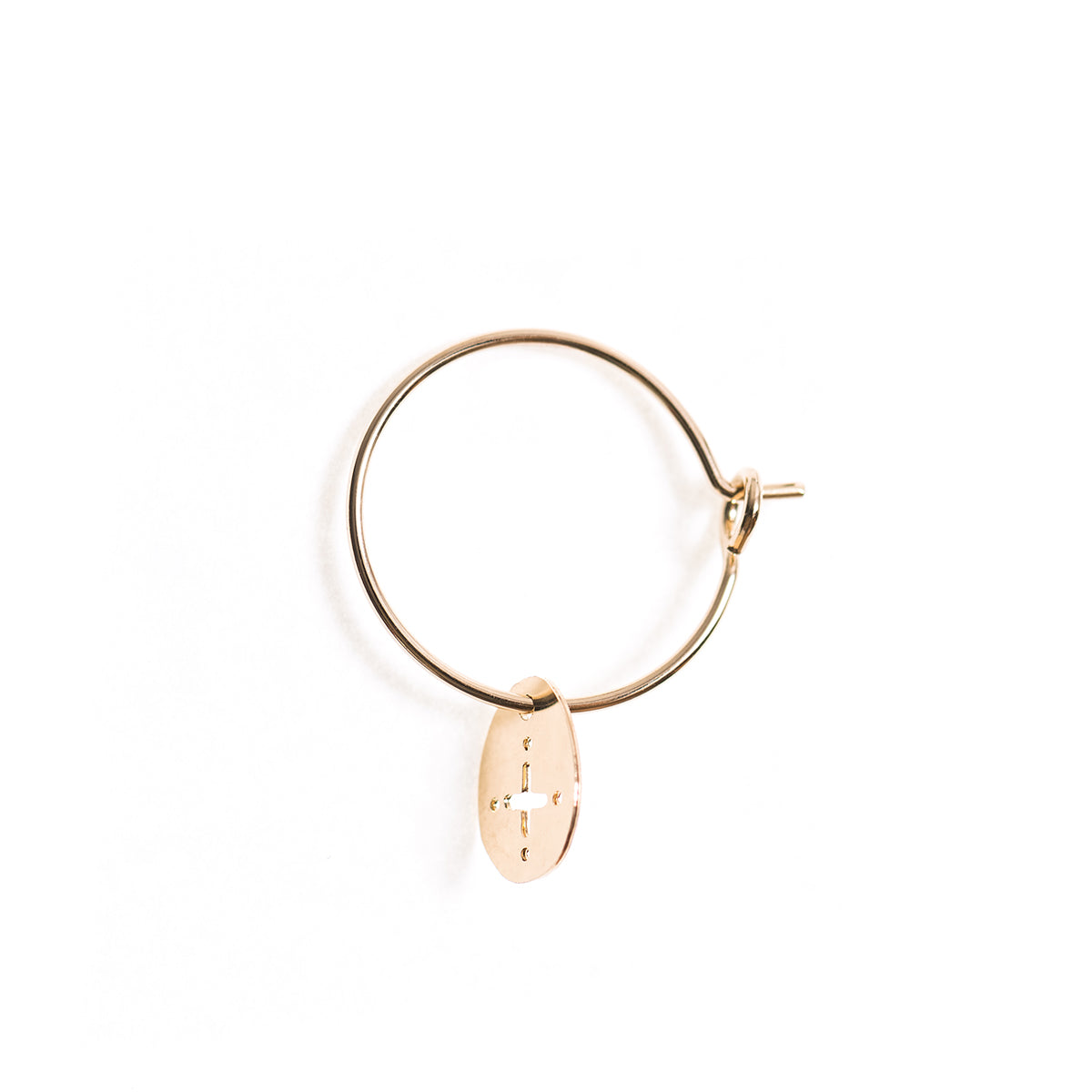 TASSIA CANELLIS | Talisman cross single hoop