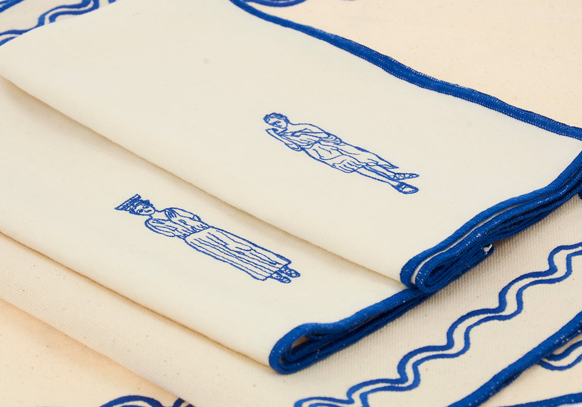 ANCIENT GREEK SANDALS | Set of 4 napkins