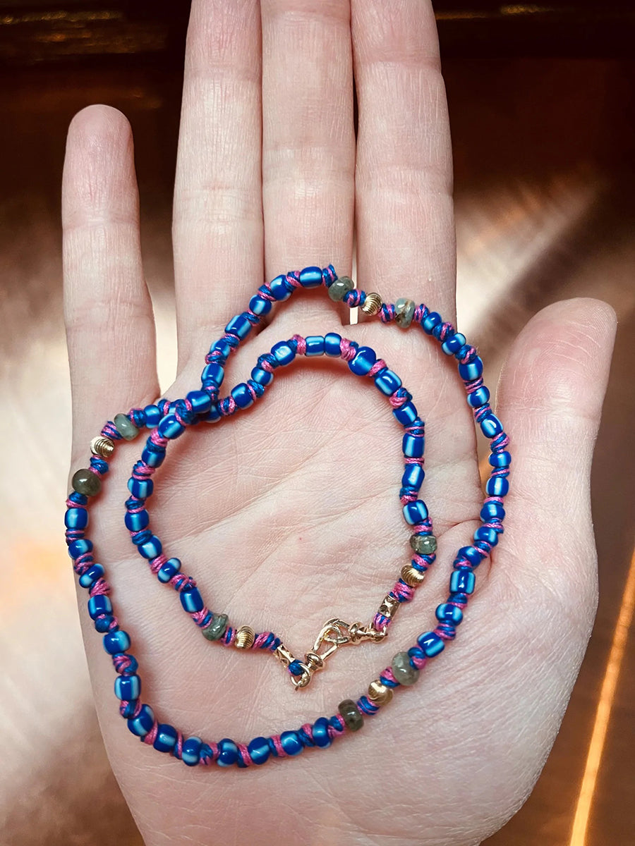 MARIE LICHTENBERG | Ghana mauli beads blue