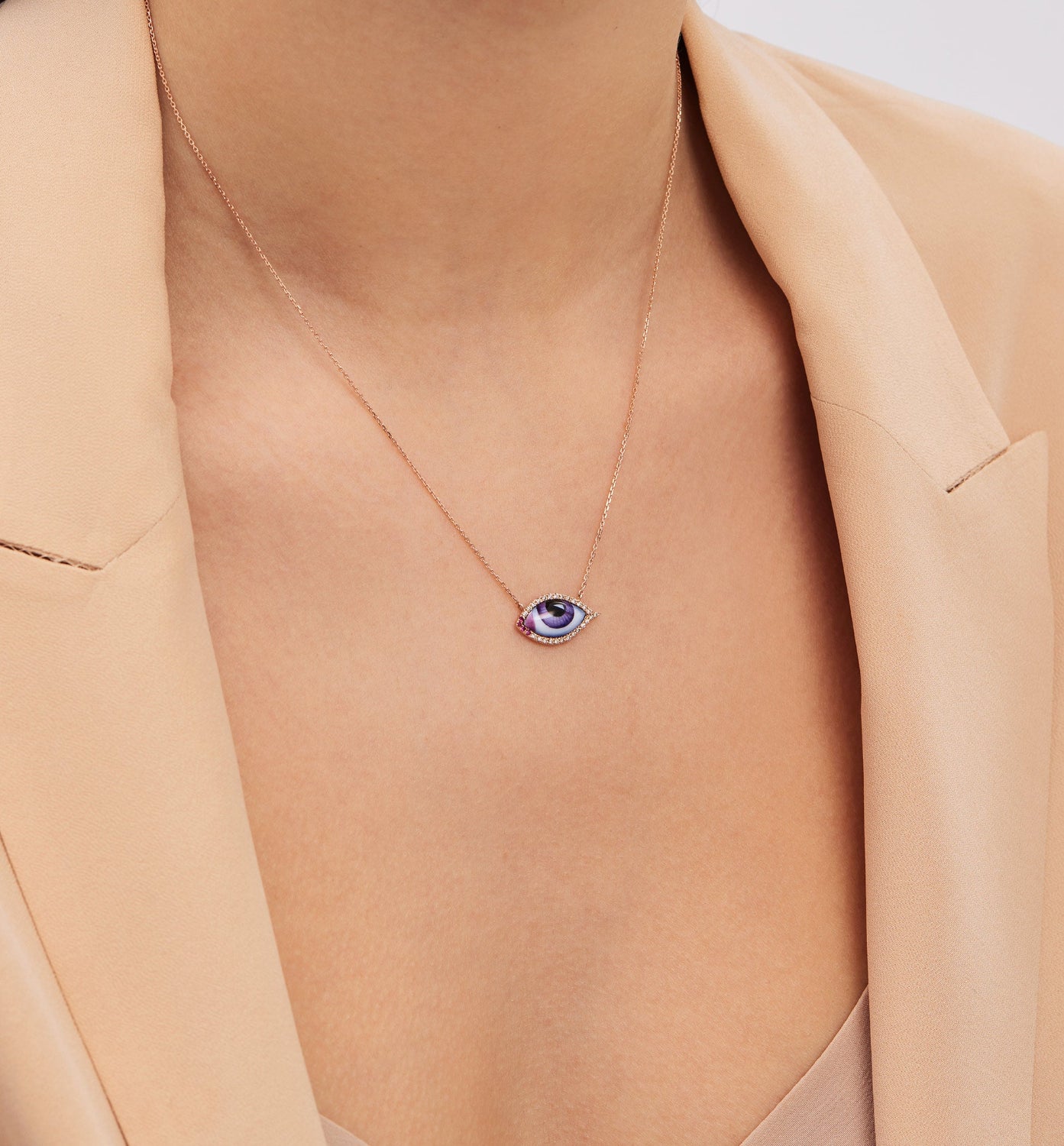 LITO | Petit Mauve diamond and ruby necklace