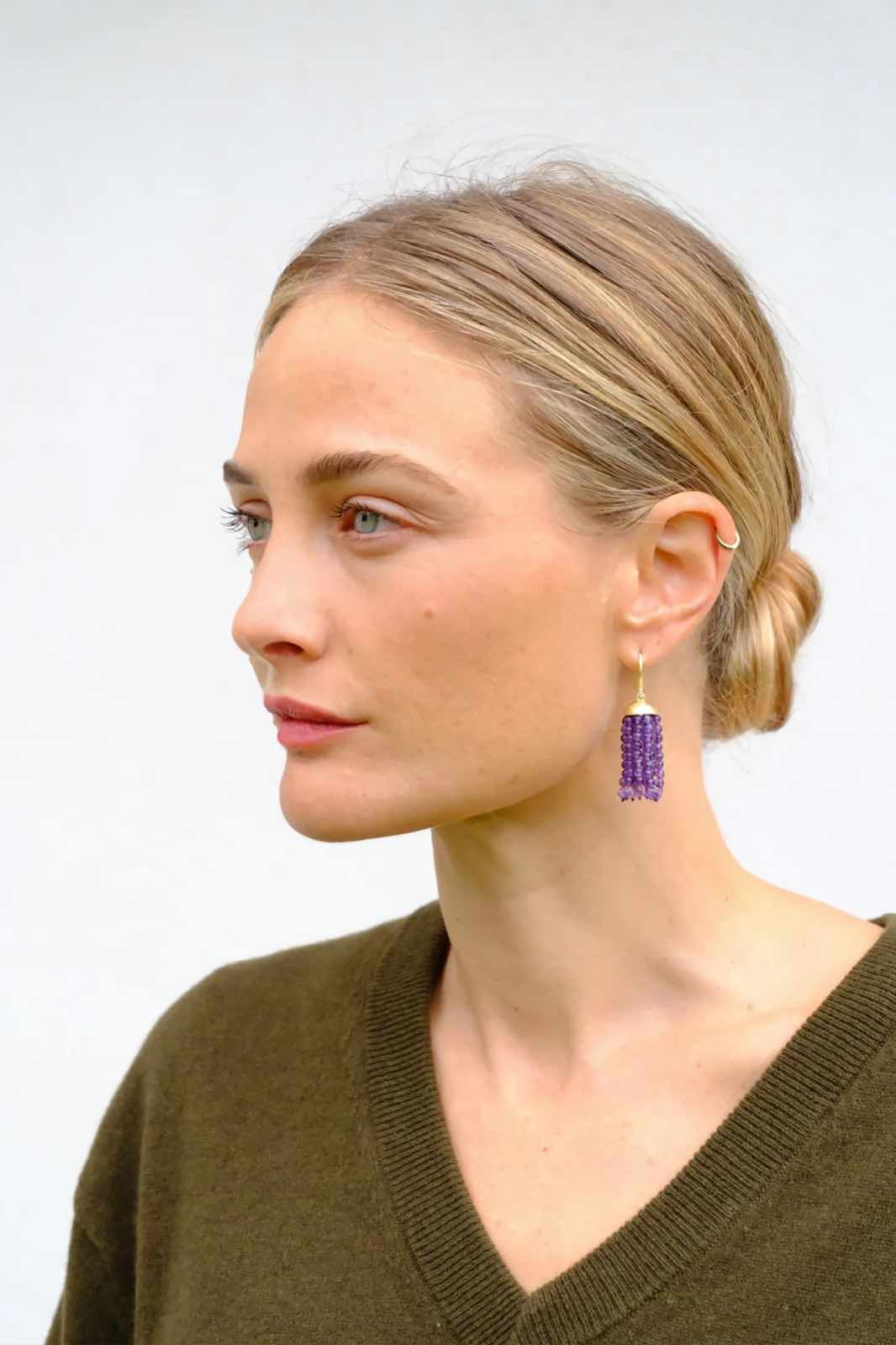 IVARENE | 'Swing' Amethyst Earrings