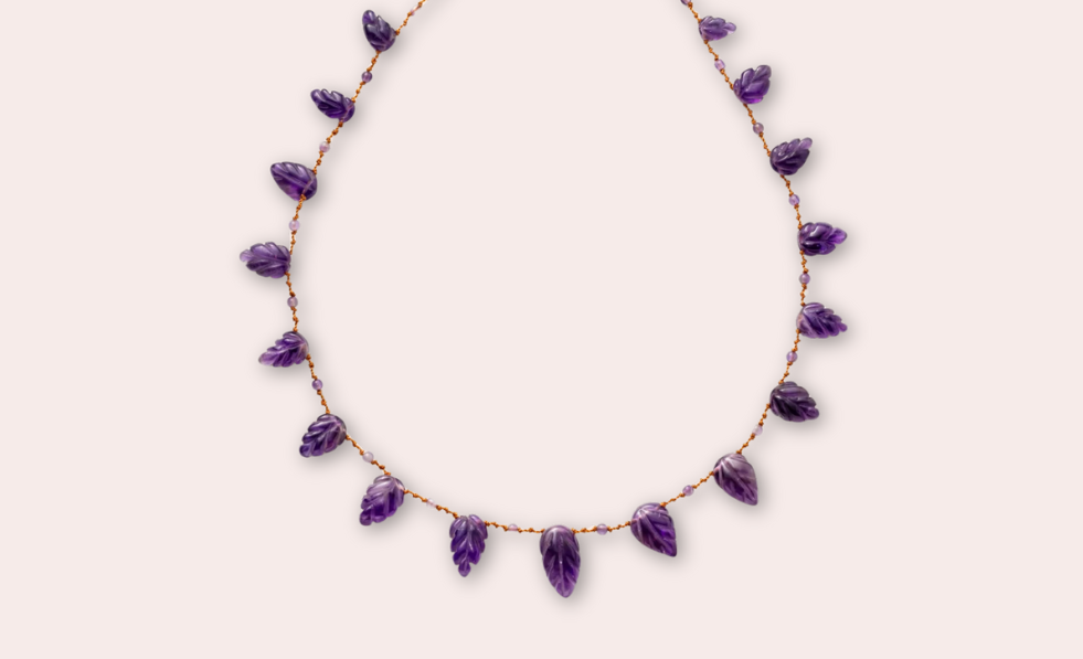 IVARENE | DROPS & BEADS NIILO FEUILLE NECKLACE