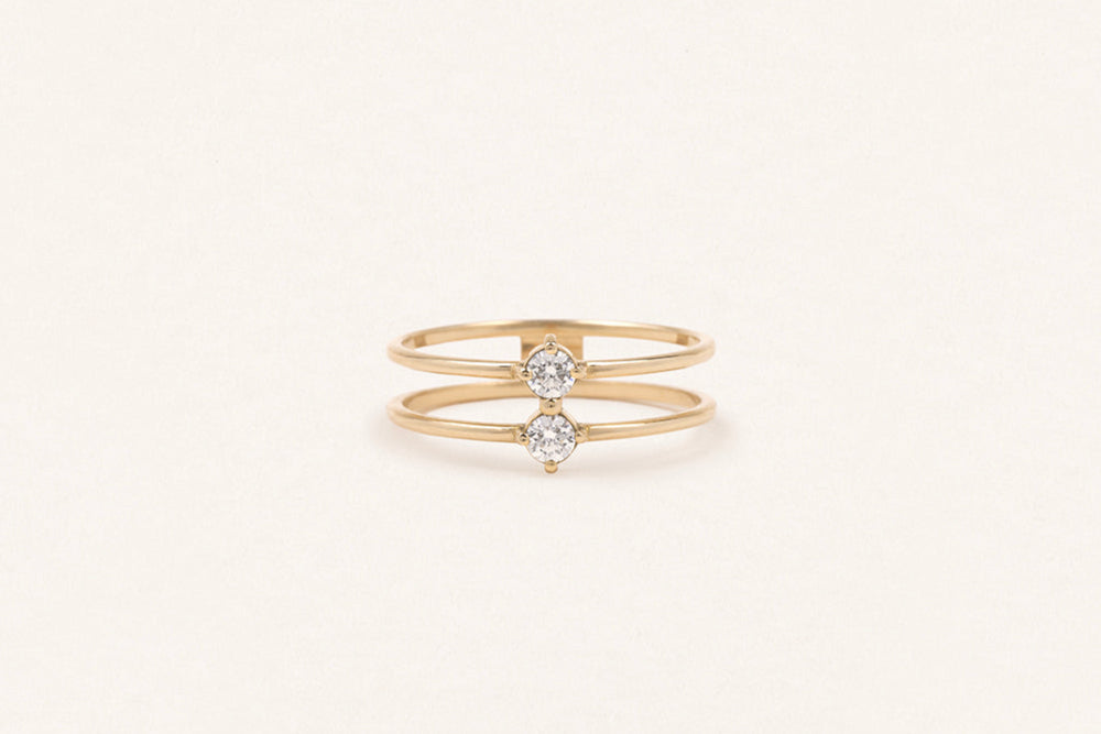AVALON | Avalon Bar ring with Lab grown diamonds