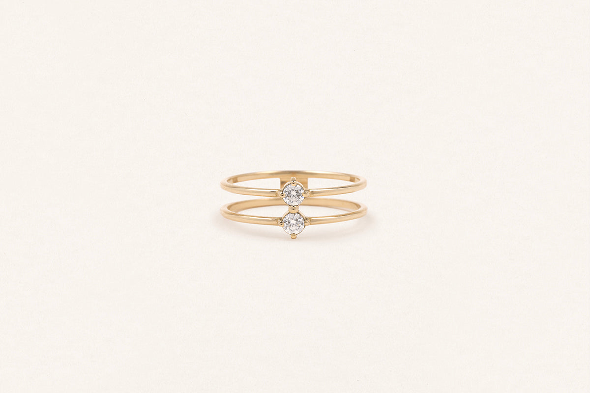 AVALON | Avalon Bar ring with Lab grown diamonds