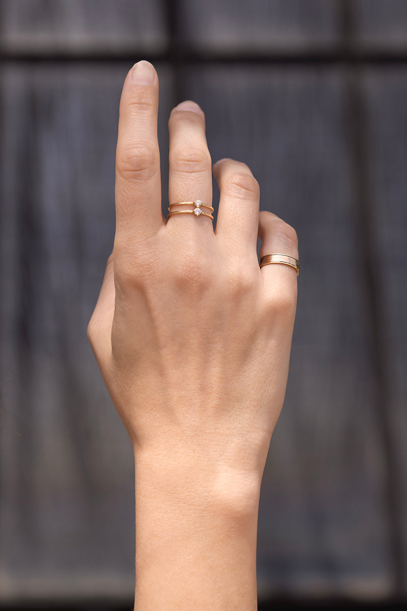 AVALON | Avalon Bar ring with Lab grown diamonds