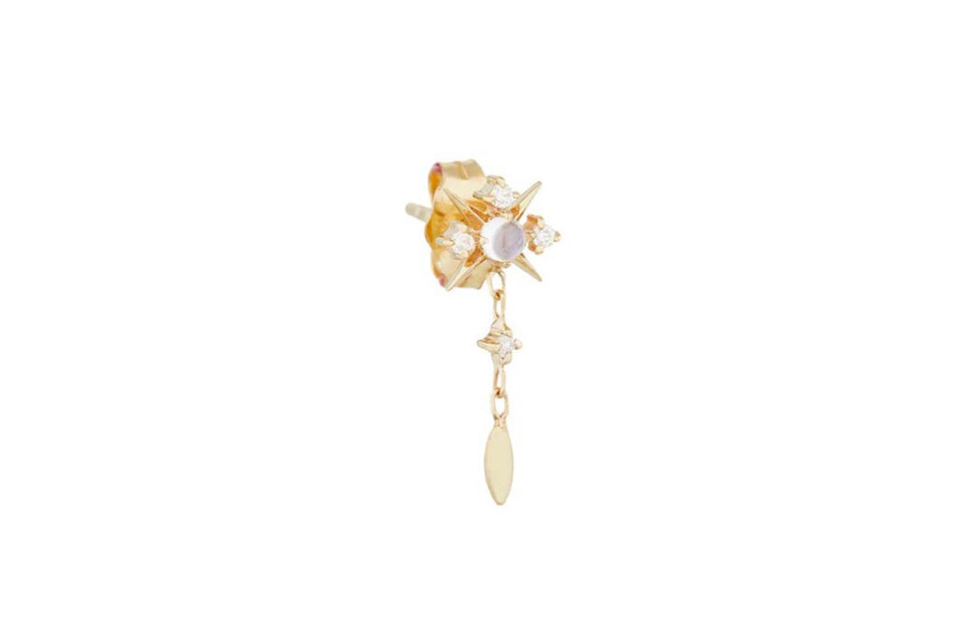 CELINE DAOUST | Moonstone and diamonds starburst single earring