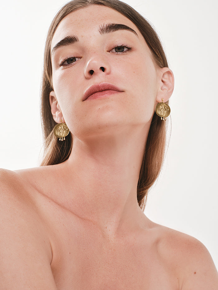 DANAI GIANNELLI | Solid Gold Small Earrings | Diamonds