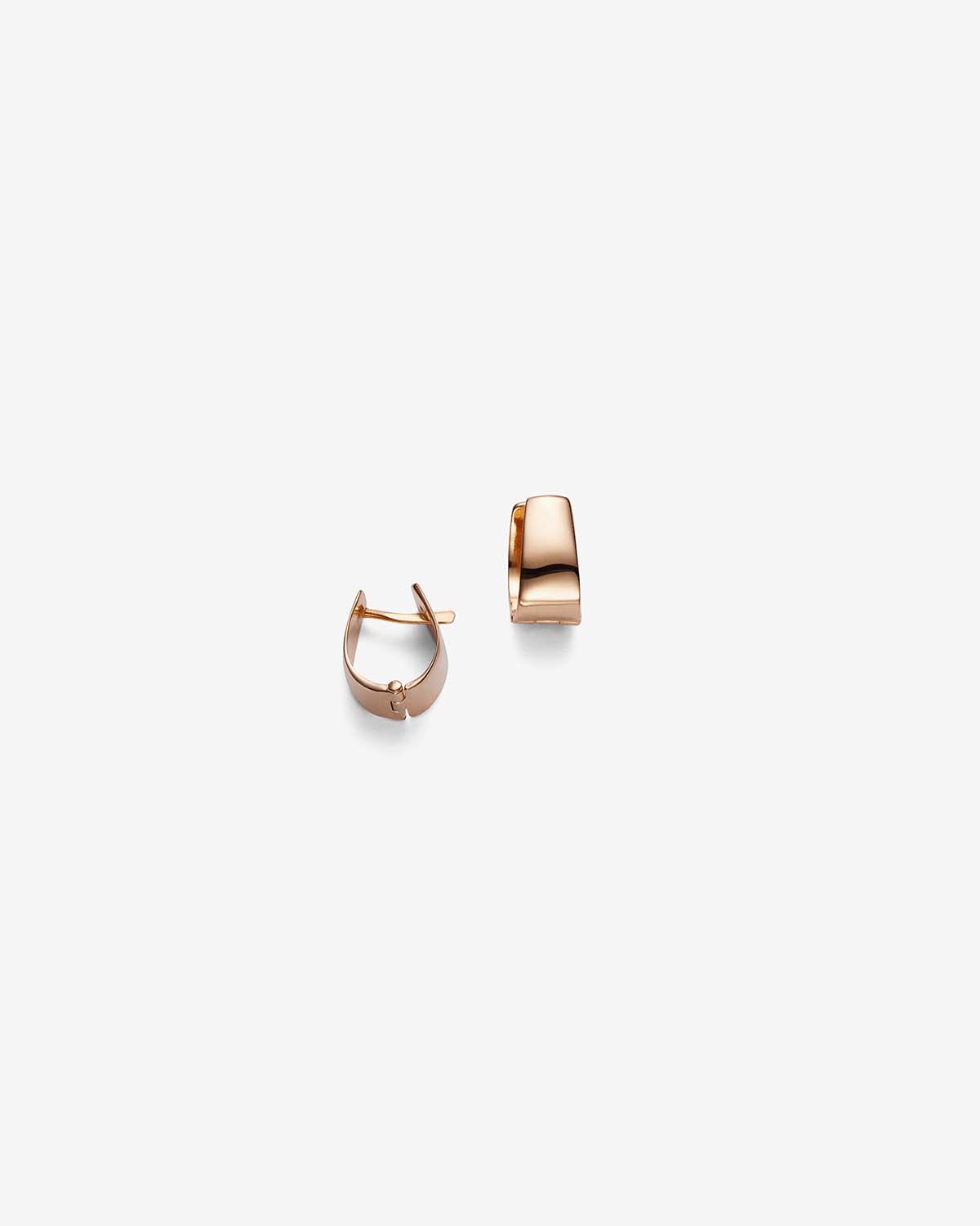 Helena Rohner | Small flat gold-plated hoops