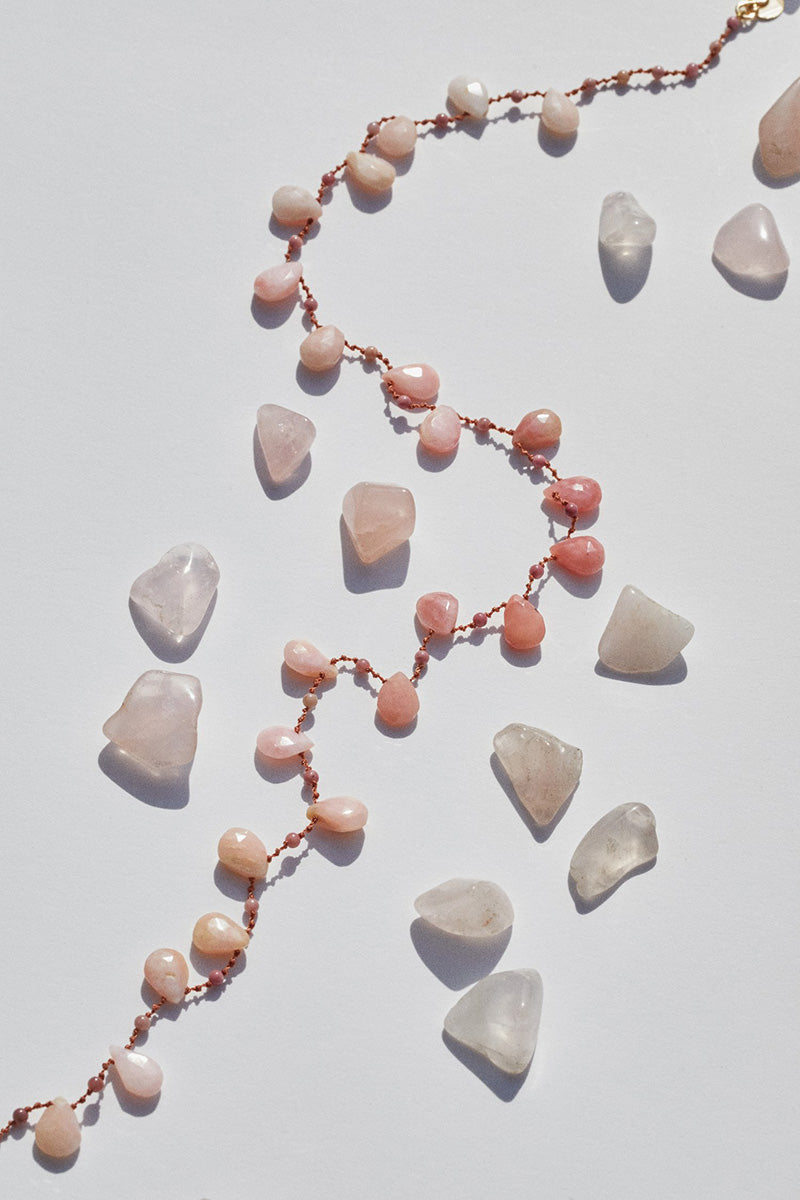 IVARENE | Rosemead necklace with rose opals