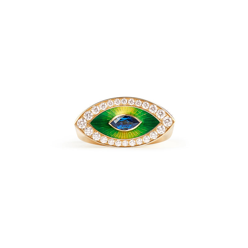 MARIE LICHTENBERG | Evil Eye Green ring