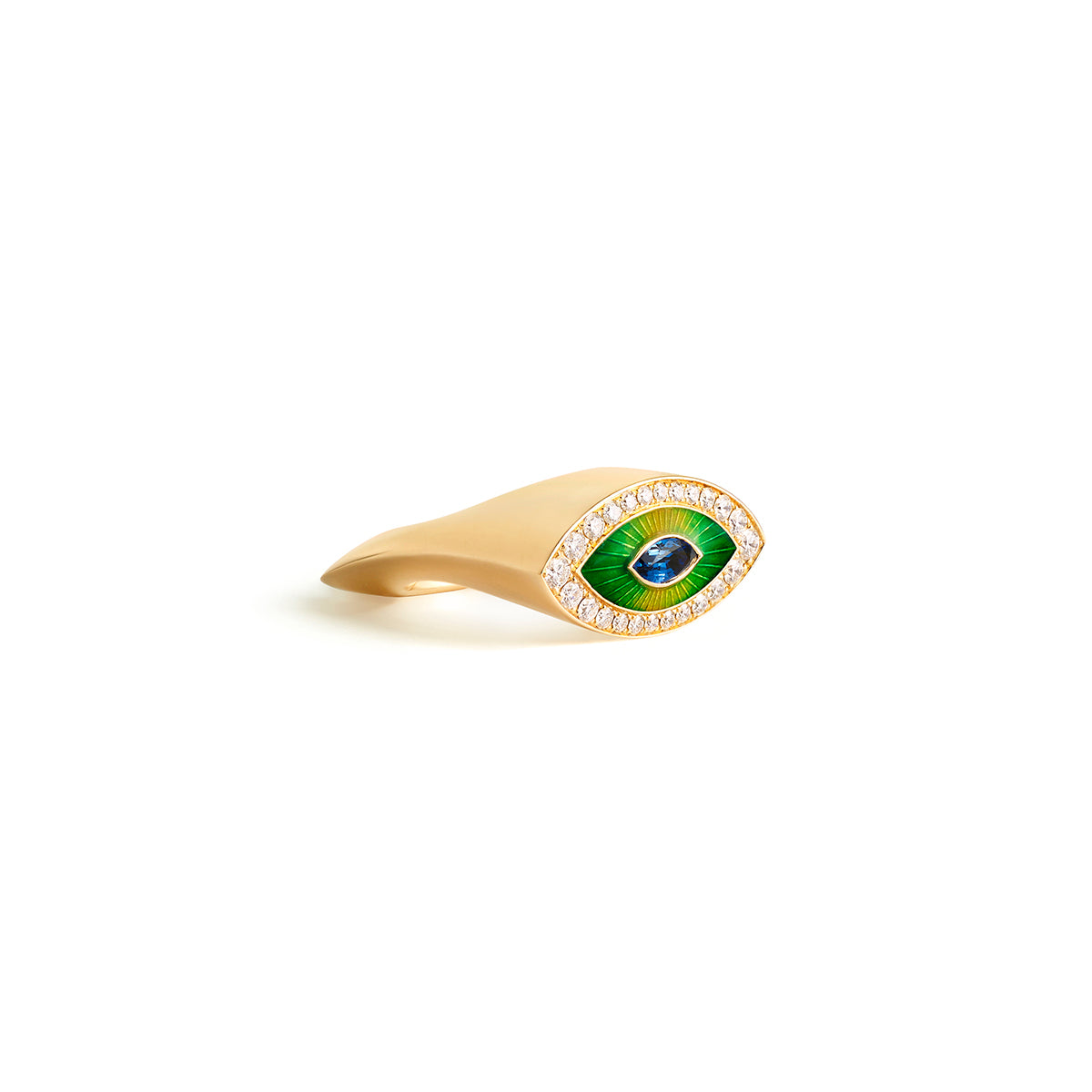 MARIE LICHTENBERG | Evil Eye Green ring