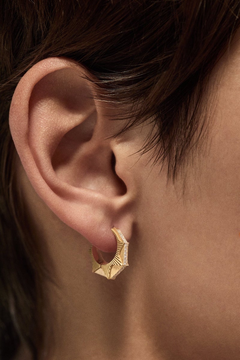 MARIE LICHTENBERG | Diamond Yellow Gold NYC Earrings