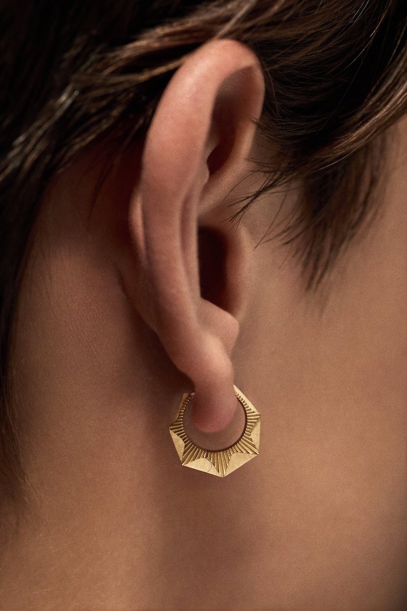 MARIE LICHTENBERG | Diamond Yellow Gold NYC Earrings