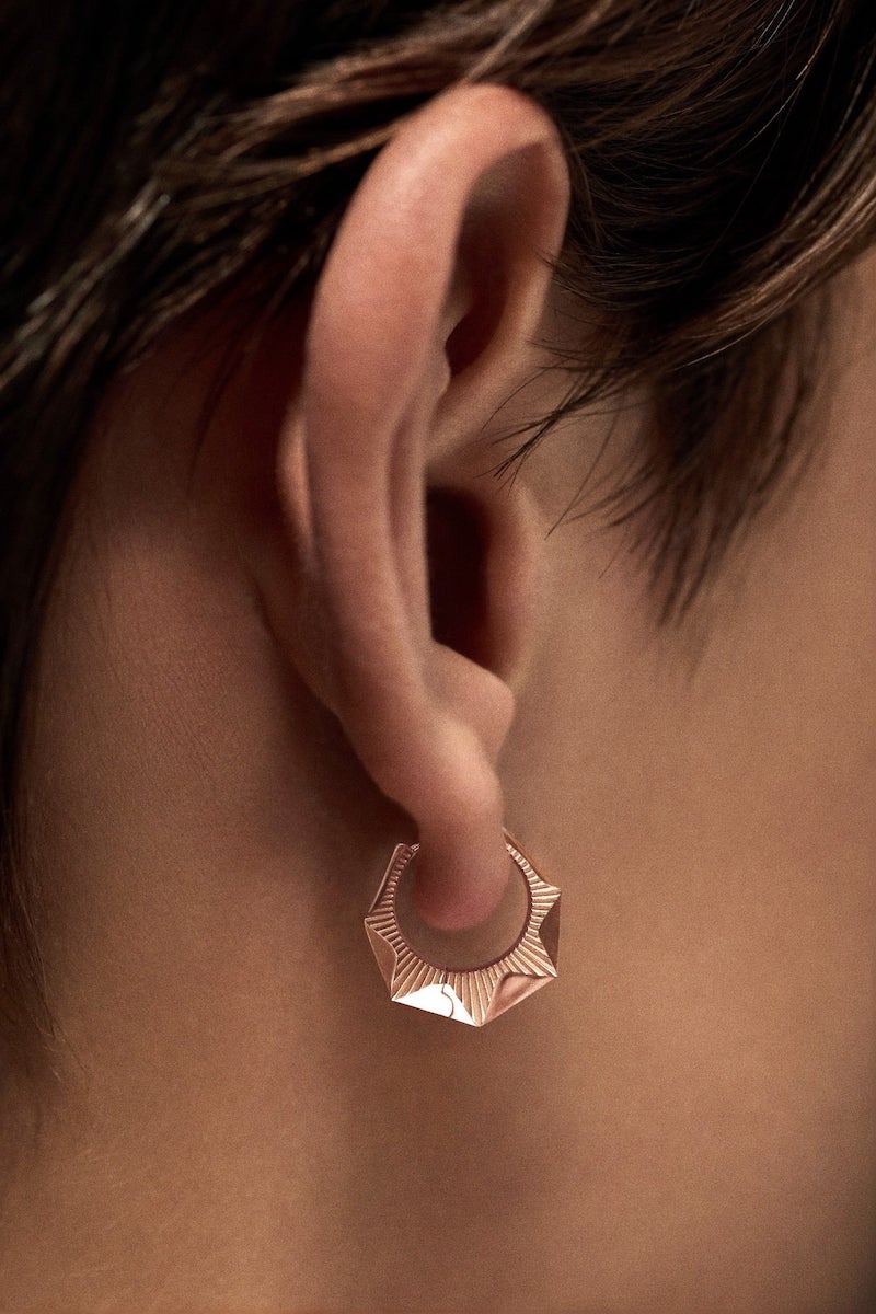 MARIE LICHTENBERG | Diamond Rose Gold NYC Earrings