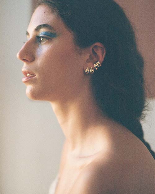 Helena Rohner | Wide flat gold-plated ear cuff