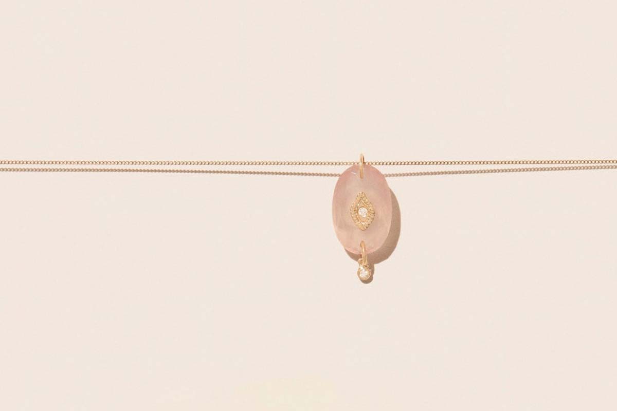 PASCALE MONVOISIN | Necklace Souad pink quartz